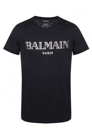 T-shirt with a printed logo, zdjęcie 1 T-shirt with a printed logo od Balmain